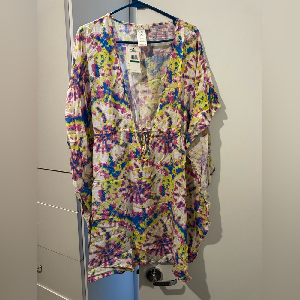 Jessica Simpson Colorful Tie-Dye Swim Coverup